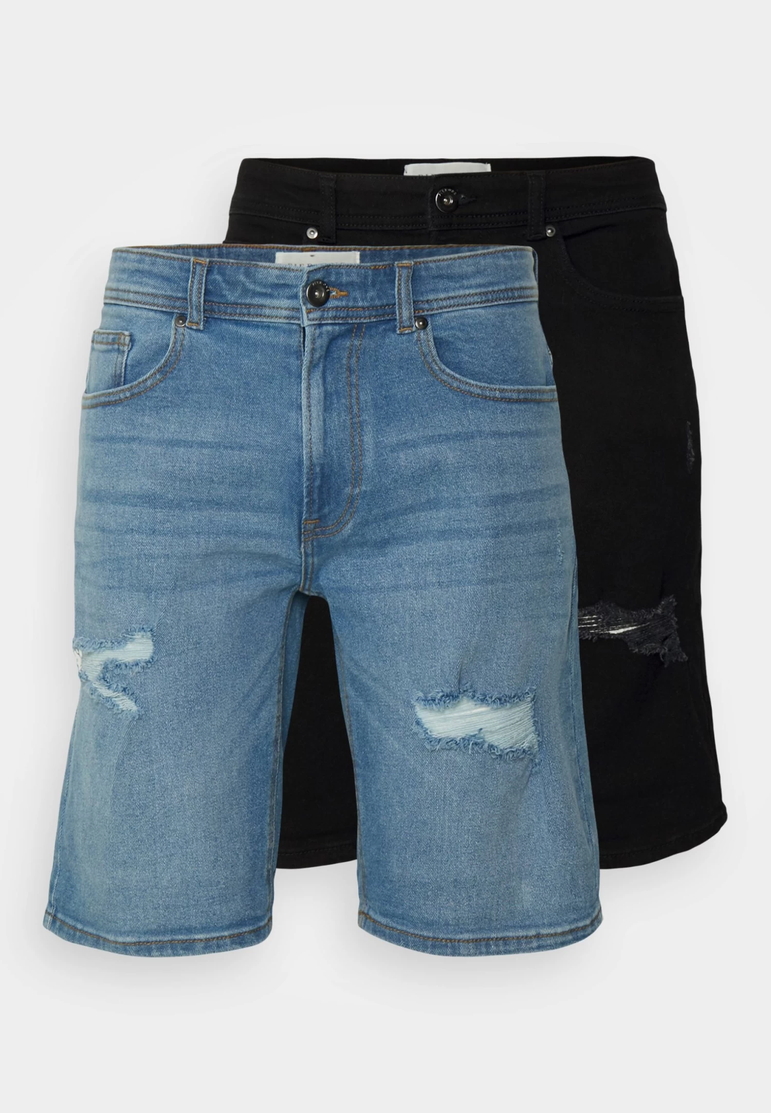 Pier One Unisex 2 Pack - Short En Jean - Blue/Black Denim â Image 6
