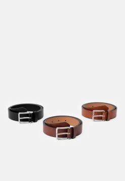 Pier One 3 Pack - Ceinture - Black - 802_Brown - 702_Cognac - 708