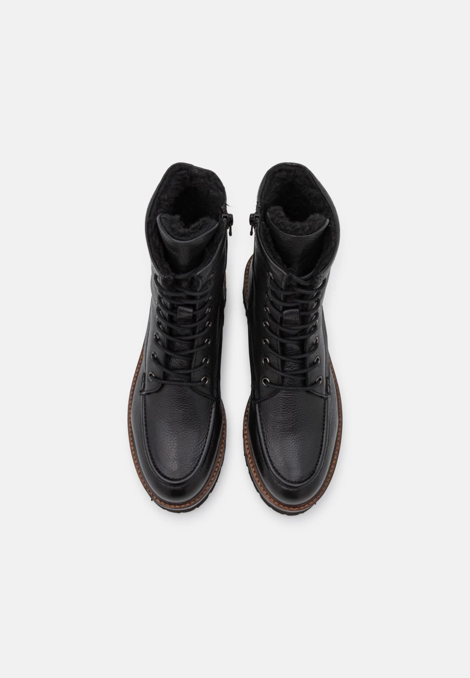 Pier One Leather Winter Boot - Bottines Ă Lacets - Black â Image 6