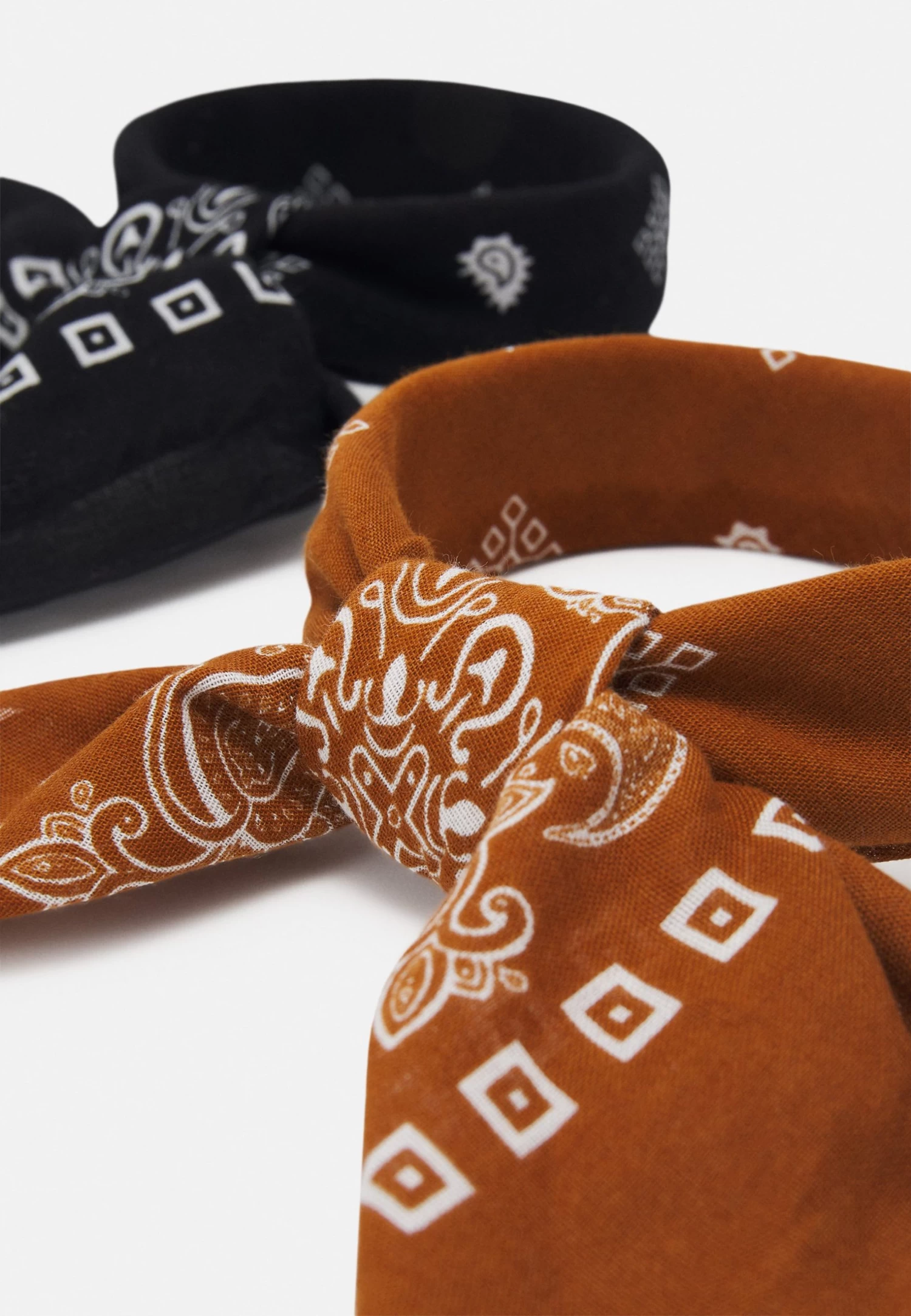 Pier One 2 Pack Unisex - Foulard - Black/Cognac â Image 2