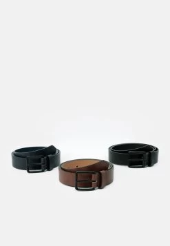 Pier One 3 Pack - Ceinture - Black - 802_Brown - 702_Dark Blue - 503